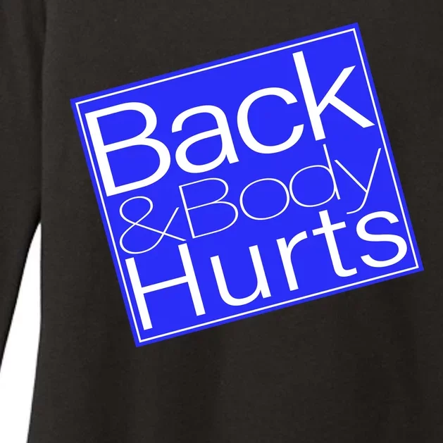 Back and Body Hurts Blue Logo Womens CVC Long Sleeve Shirt