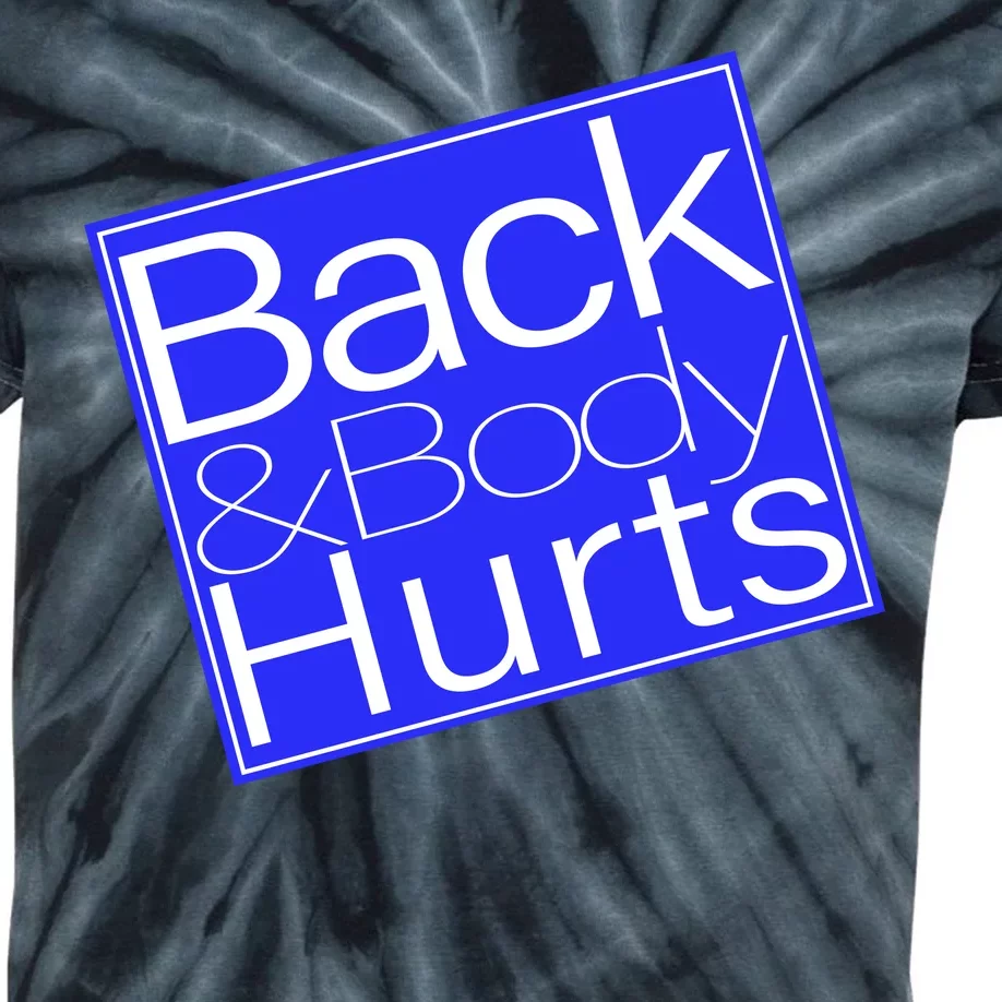 Back and Body Hurts Blue Logo Kids Tie-Dye T-Shirt