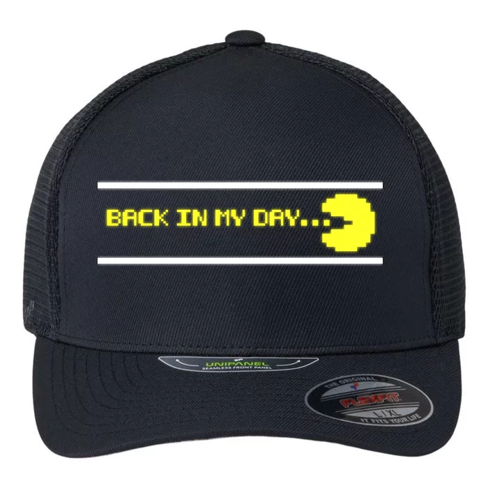 Back In My Day Retro Video Game Flexfit Unipanel Trucker Cap