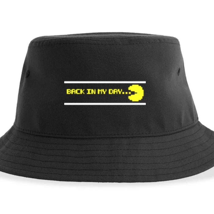 Back In My Day Retro Video Game Sustainable Bucket Hat