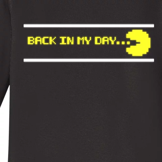 Back In My Day Retro Video Game Baby Long Sleeve Bodysuit