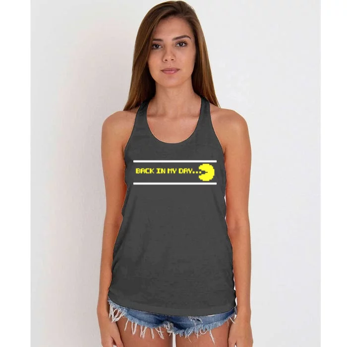 Back In My Day Retro Video Game Women's Knotted Racerback Tank