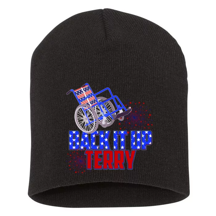 Back It Up Terry Fourth of July Fireworks Short Acrylic Beanie