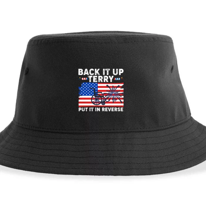 Back It Up Terry Put It In Reverse Funny Fireworks Sustainable Bucket Hat