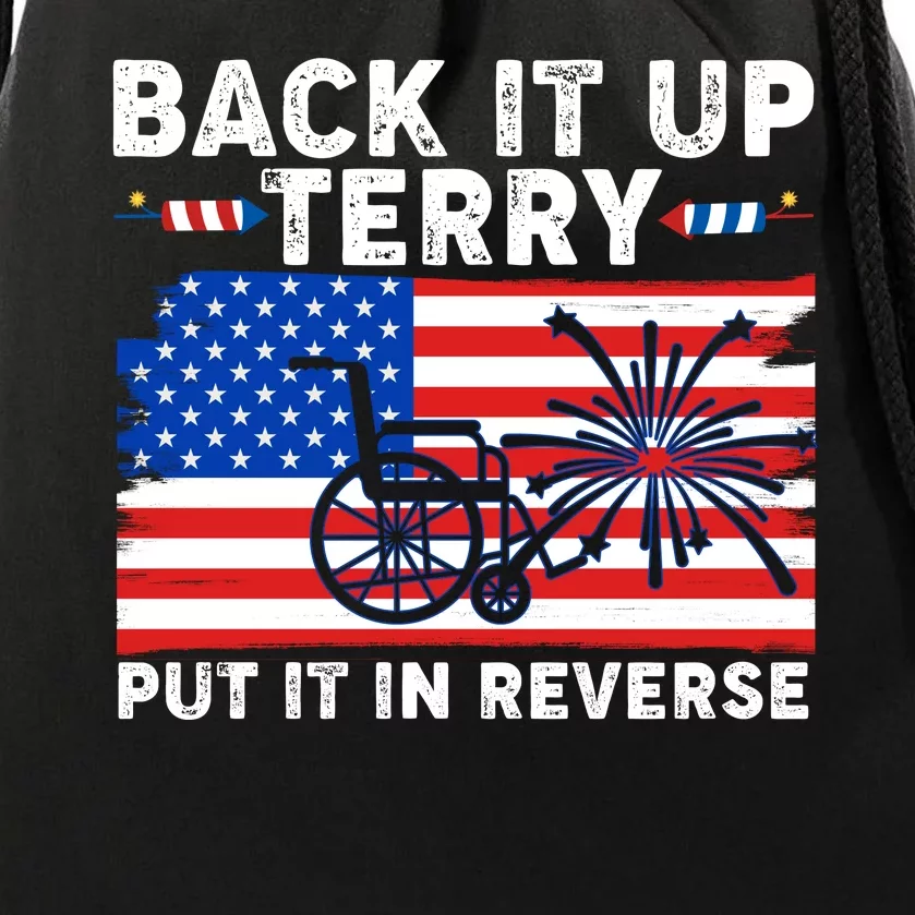 Back It Up Terry Put It In Reverse Funny Fireworks Drawstring Bag