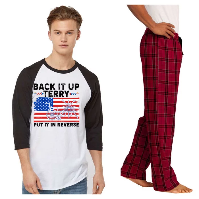 Back It Up Terry Put It In Reverse Funny Fireworks Raglan Sleeve Pajama Set