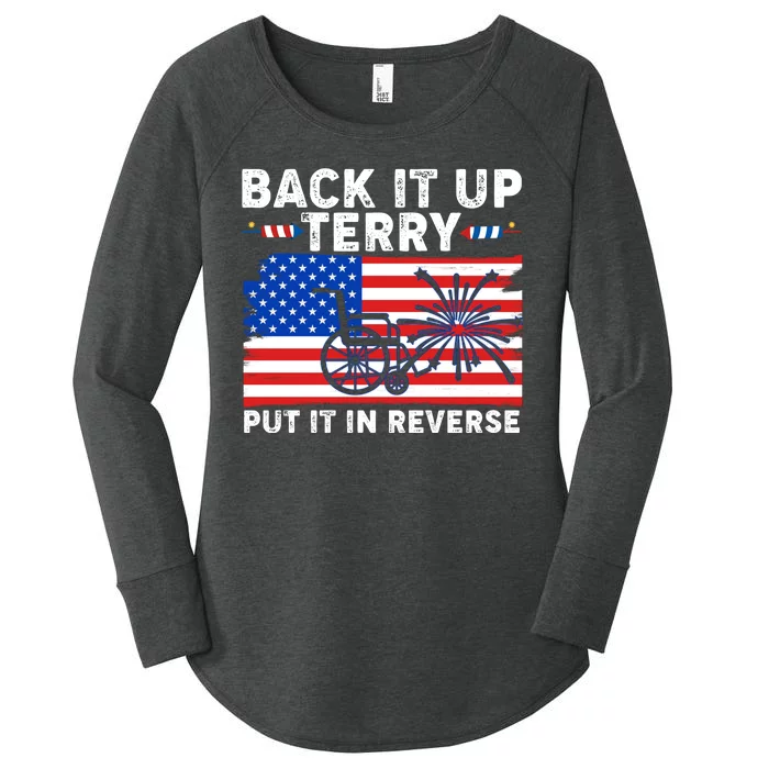 Back It Up Terry Put It In Reverse Funny Fireworks Women's Perfect Tri Tunic Long Sleeve Shirt