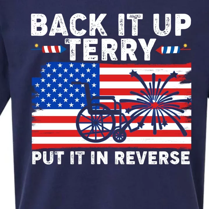 Back It Up Terry Put It In Reverse Funny Fireworks Sueded Cloud Jersey T-Shirt