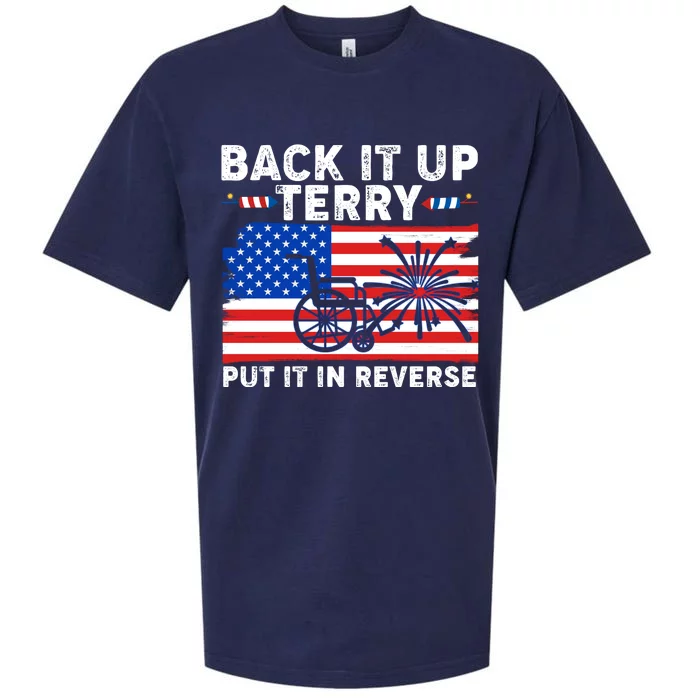 Back It Up Terry Put It In Reverse Funny Fireworks Sueded Cloud Jersey T-Shirt