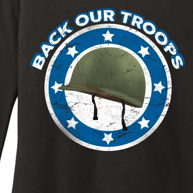 Back Our Troops Womens CVC Long Sleeve Shirt