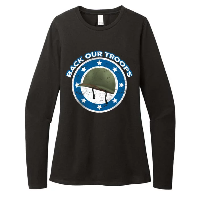 Back Our Troops Womens CVC Long Sleeve Shirt