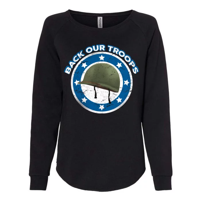 Back Our Troops Womens California Wash Sweatshirt