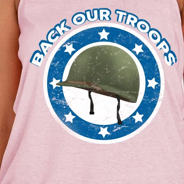 Back Our Troops Women's Knotted Racerback Tank