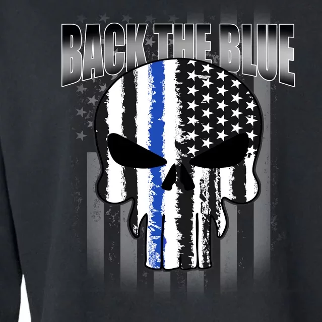 Back The Blue Cropped Pullover Crew