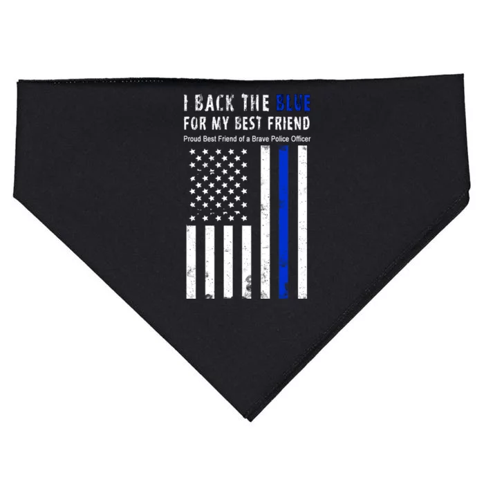 Back The Blue Best Friend Of A Police Officer USA-Made Doggie Bandana