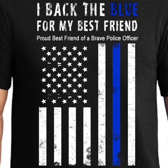 Back The Blue Best Friend Of A Police Officer Pajama Set