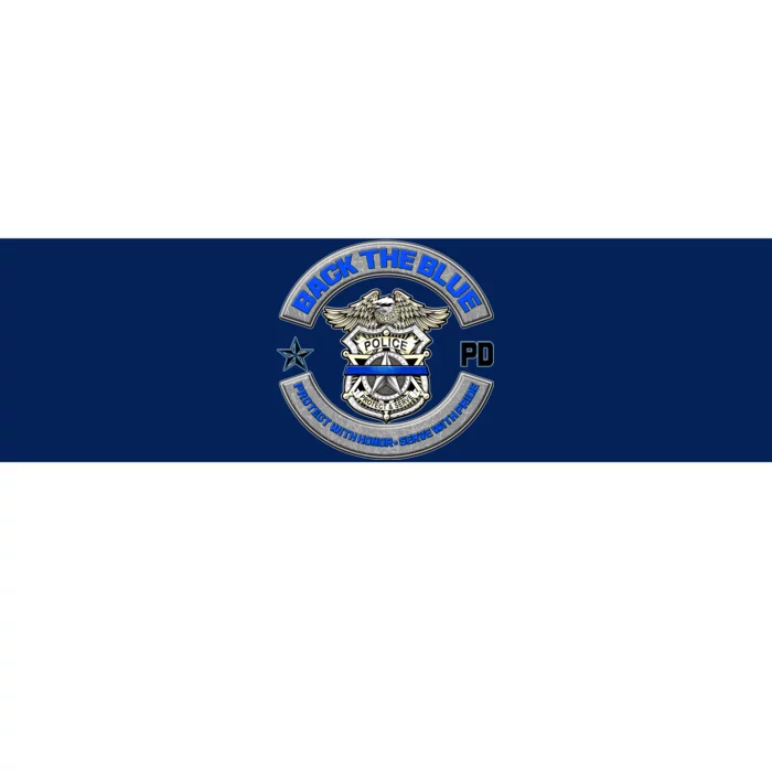 Back The Blue Police Protect And Serve Bumper Sticker