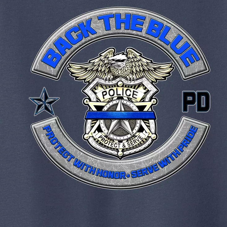 Back The Blue Police Protect And Serve Toddler T-Shirt