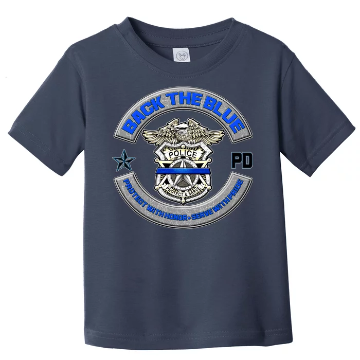 Back The Blue Police Protect And Serve Toddler T-Shirt