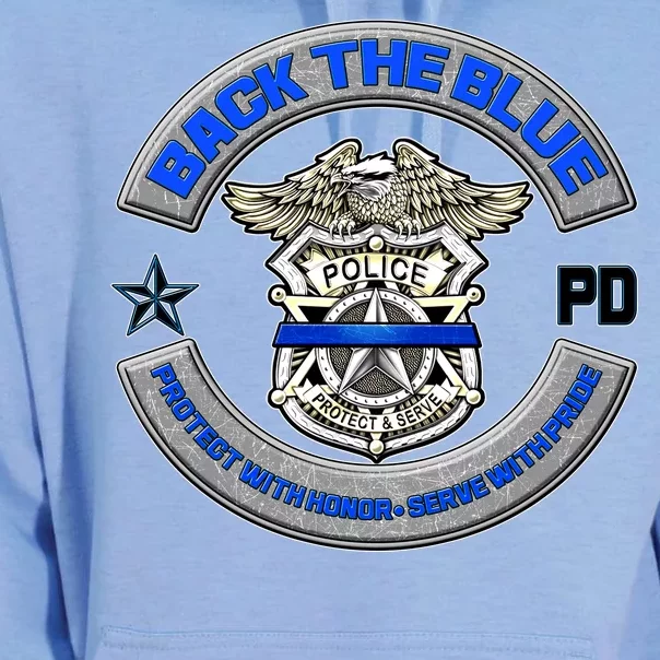 Back The Blue Police Protect And Serve Unisex Surf Hoodie