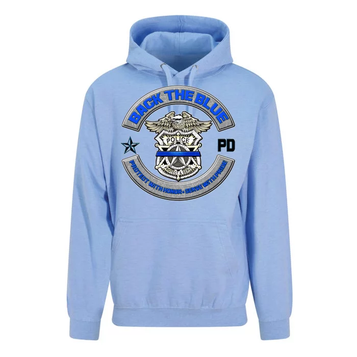 Back The Blue Police Protect And Serve Unisex Surf Hoodie