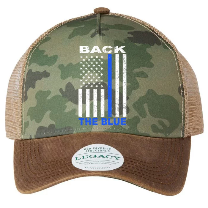 Back The Blue Support Our Police Legacy Tie Dye Trucker Hat