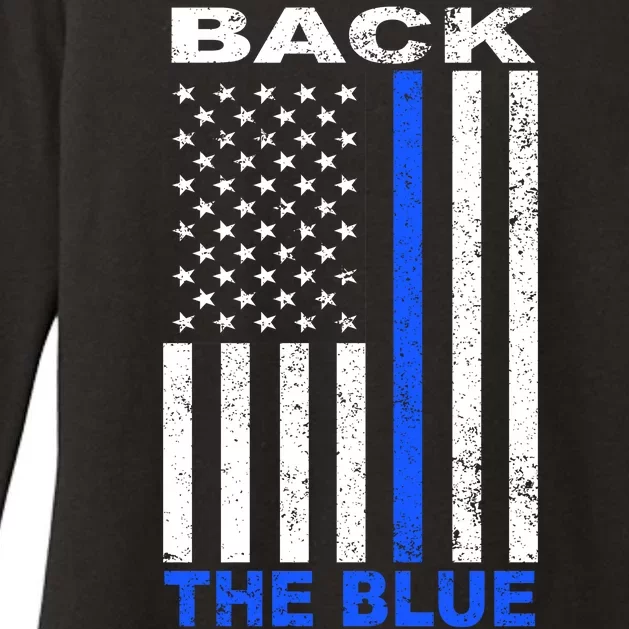 Back The Blue Support Our Police Womens CVC Long Sleeve Shirt