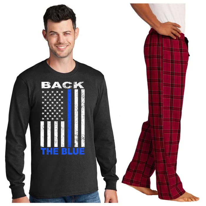 Back The Blue Support Our Police Long Sleeve Pajama Set