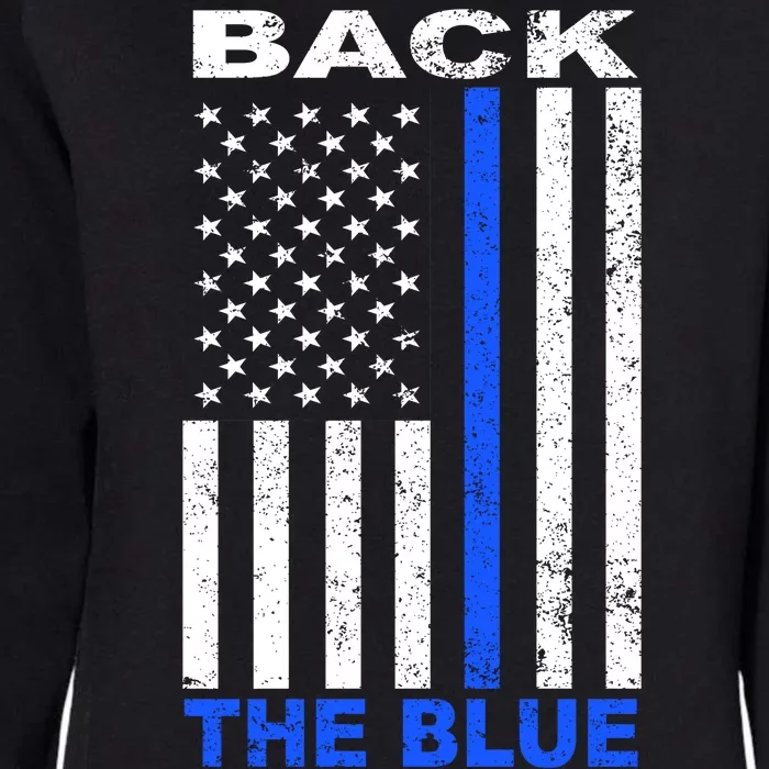 Back The Blue Support Our Police Womens California Wash Sweatshirt