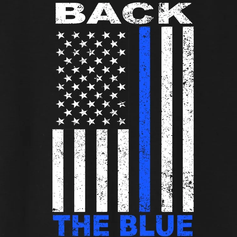 Back The Blue Support Our Police Women's Crop Top Tee