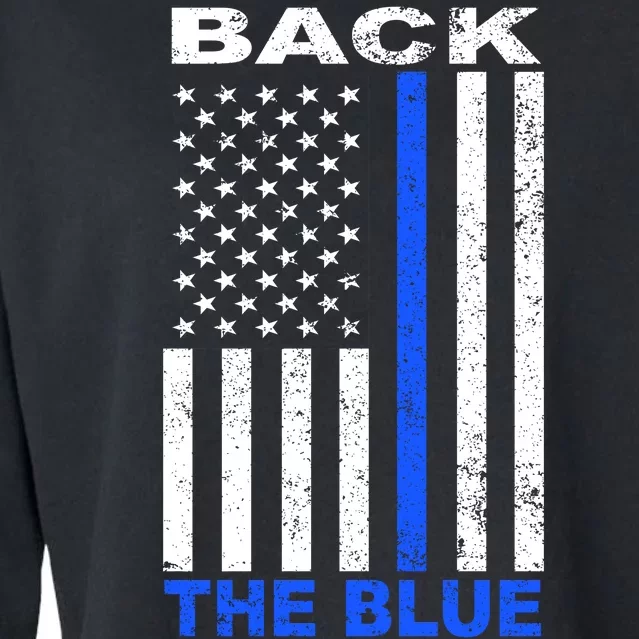 Back The Blue Support Our Police Cropped Pullover Crew