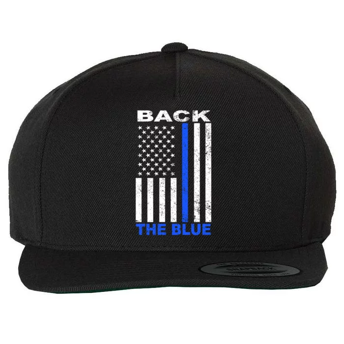 Back The Blue Support Our Police Wool Snapback Cap