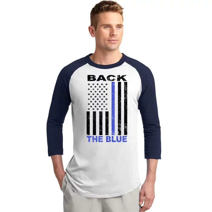 Back The Blue Support Our Police Baseball Sleeve Shirt