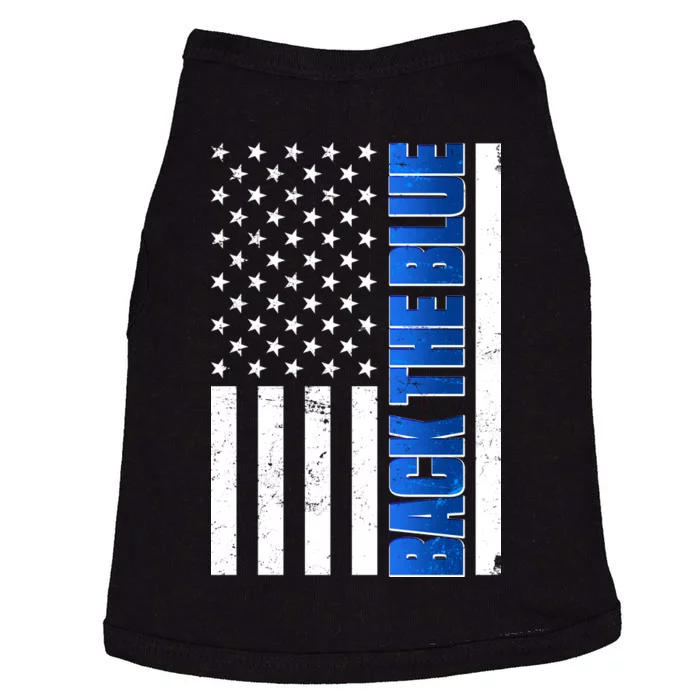 Back The Blue Thin Blue Line US Flag Doggie Tank