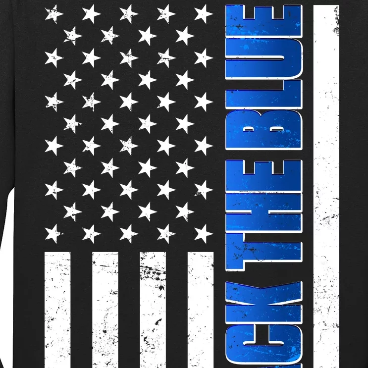 Back The Blue Thin Blue Line US Flag Long Sleeve Shirt