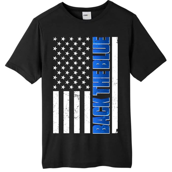 Back The Blue Thin Blue Line US Flag ChromaSoft Performance T-Shirt