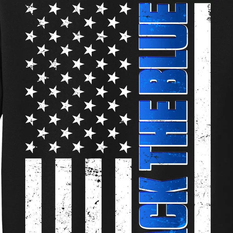 Back The Blue Thin Blue Line US Flag Tall Sweatshirt