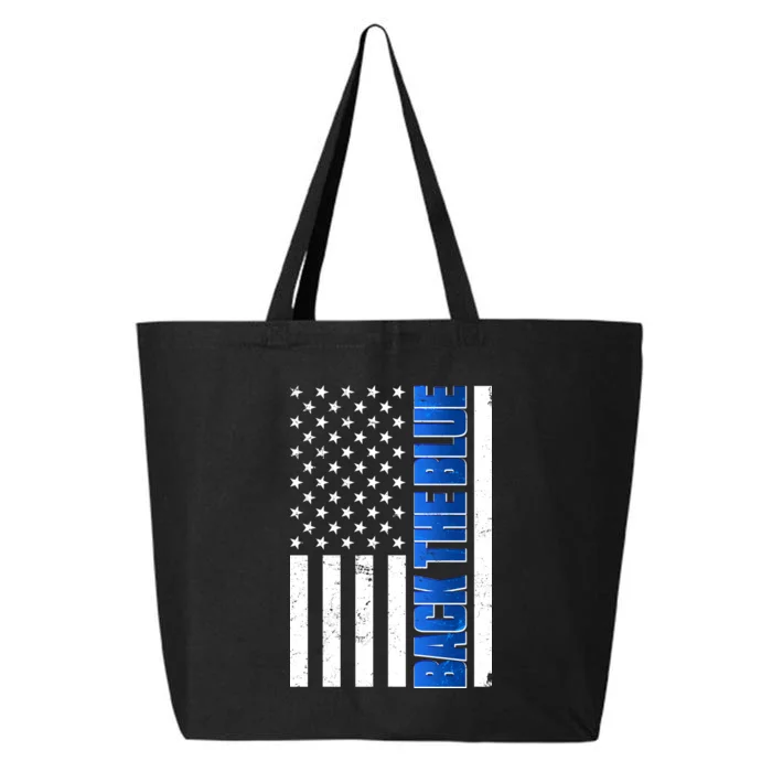 Back The Blue Thin Blue Line US Flag 25L Jumbo Tote