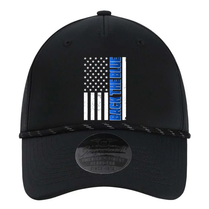 Back The Blue Thin Blue Line US Flag Performance The Dyno Cap