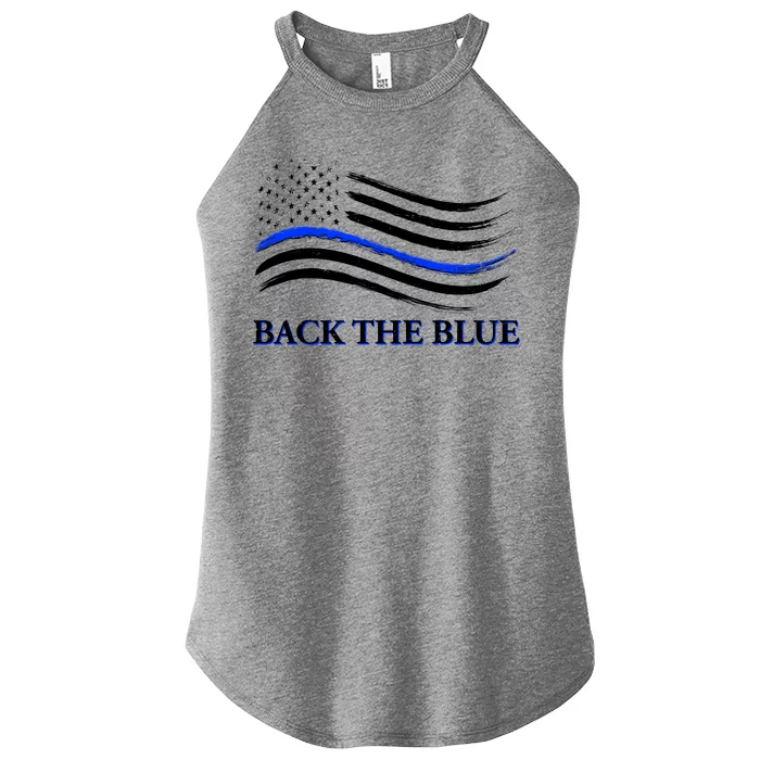 Back The Blue Thin Blue Line USA Flag Women’s Perfect Tri Rocker Tank