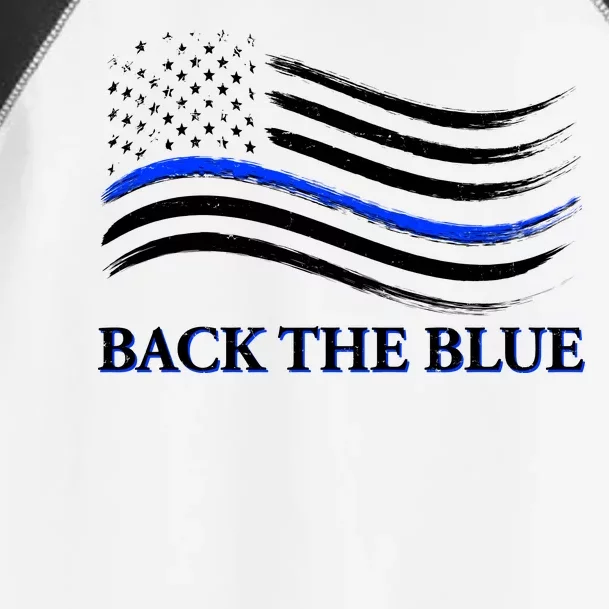 Back The Blue Thin Blue Line USA Flag Toddler Fine Jersey T-Shirt