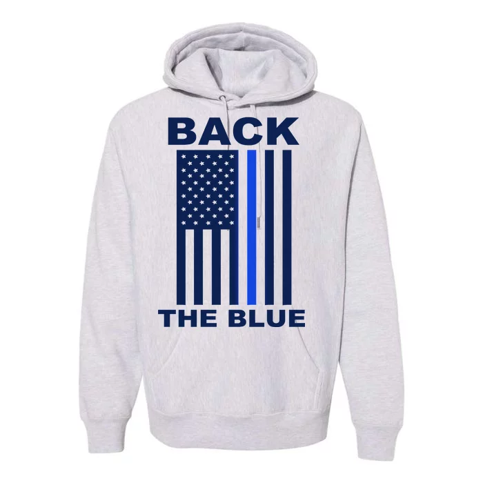 Back The Blue US Thin Line Support Cops Premium Hoodie