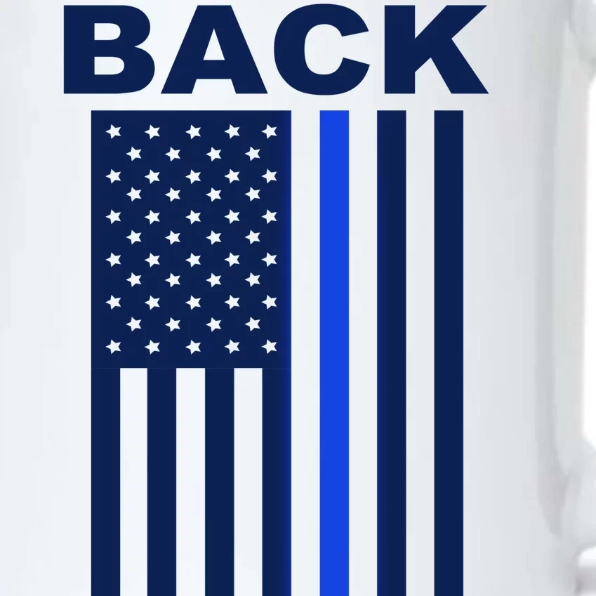 Back The Blue US Thin Line Support Cops Black Color Changing Mug