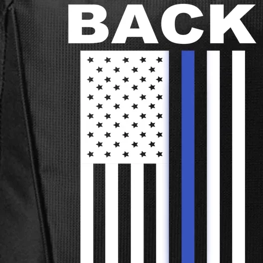 Back The Blue US Thin Line Support Cops City Backpack