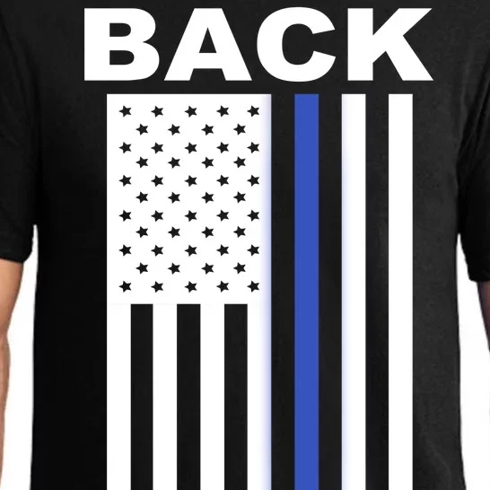 Back The Blue US Thin Line Support Cops Pajama Set