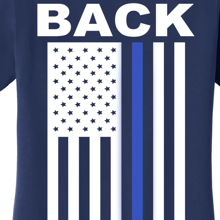 Back The Blue US Thin Line Support Cops Women's T-Shirt