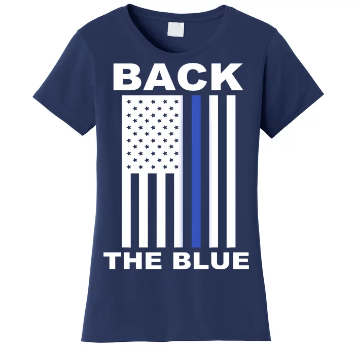 Back The Blue US Thin Line Support Cops Women's T-Shirt