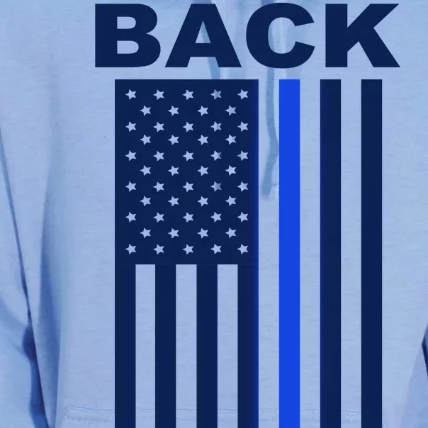 Back The Blue US Thin Line Support Cops Unisex Surf Hoodie