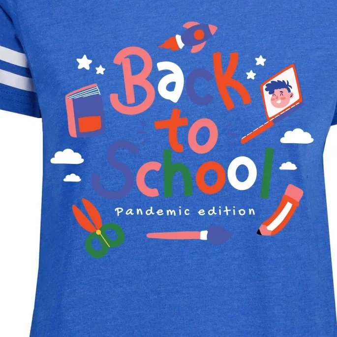 Back To School Pandemic Edition Enza Ladies Jersey Football T-Shirt