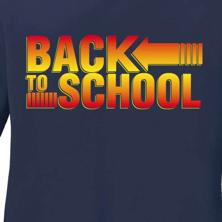 Back To School Parody Logo Ladies Long Sleeve Shirt